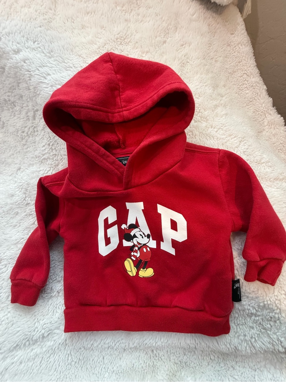 Disney GAP Red Kids Hoodie with Mickey Graphic